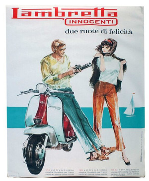 Lambretta Innocenti, manifesto pubblicitario anni '60